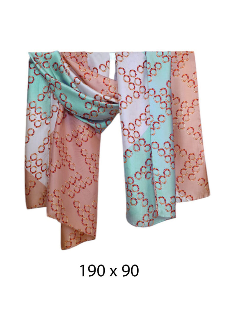 Šal/Pareo 12 - pink/aqua