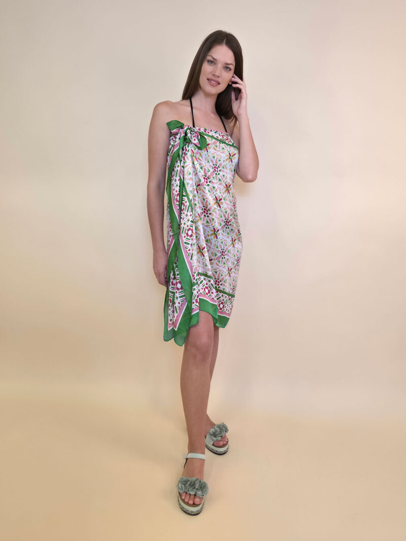 Šal/Pareo 12 - viscose Graff Flowers - green