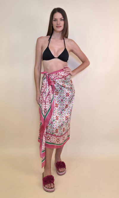 Šal/Pareo 12 - viscose Graff Flowers - fuxia