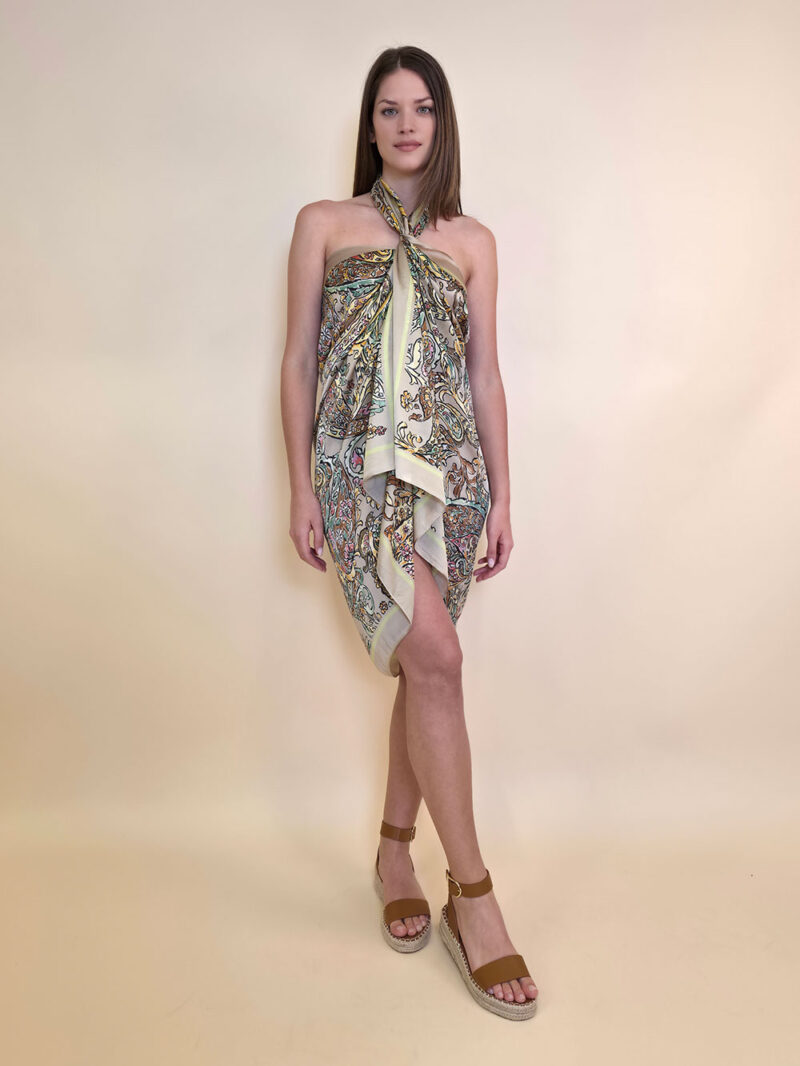 Šal/Pareo 12 - viscose Kashmir - beige