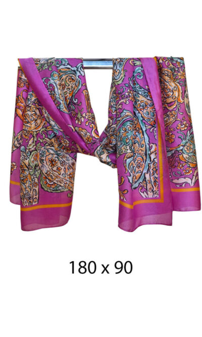 Šal/Pareo 12 - viscose Kashmir - fuxia