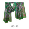 Šal/Pareo 12 - viscose Kashmir - green