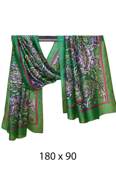 Šal/Pareo 12 - viscose Kashmir - green