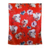 Šal 15 - double face saten 70x170 Peonies on Red/Pink flowers