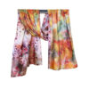 Šal 15 - double face saten 70x170 Small Pink Roses/Yellow Pastel