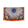 Šal 11 - silk/viscose 90x90 Floral Arabesca - orange