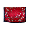 Šal 11 - silk/viscose 90x90 Magnolias - red