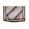 Šal 11 - silk/viscose 90x90 Zig Zag - brown