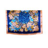 Šal 11 - silk/viscose 90x90 Peonies - navy