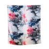 Šal 15 - double face saten 70x170 Pink Flowers/Blue Leaves