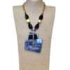 Ogrlica 32 - E medallion asymmetric - black