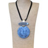 Ogrlica 32 - E medallion big - black