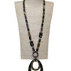 Ogrlica 36 - E medaljon oval - animal black