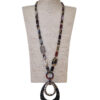 Ogrlica 36 - E medaljon oval - animal brown