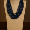 Ogrlica 24 - E wooden rice pearls - navy
