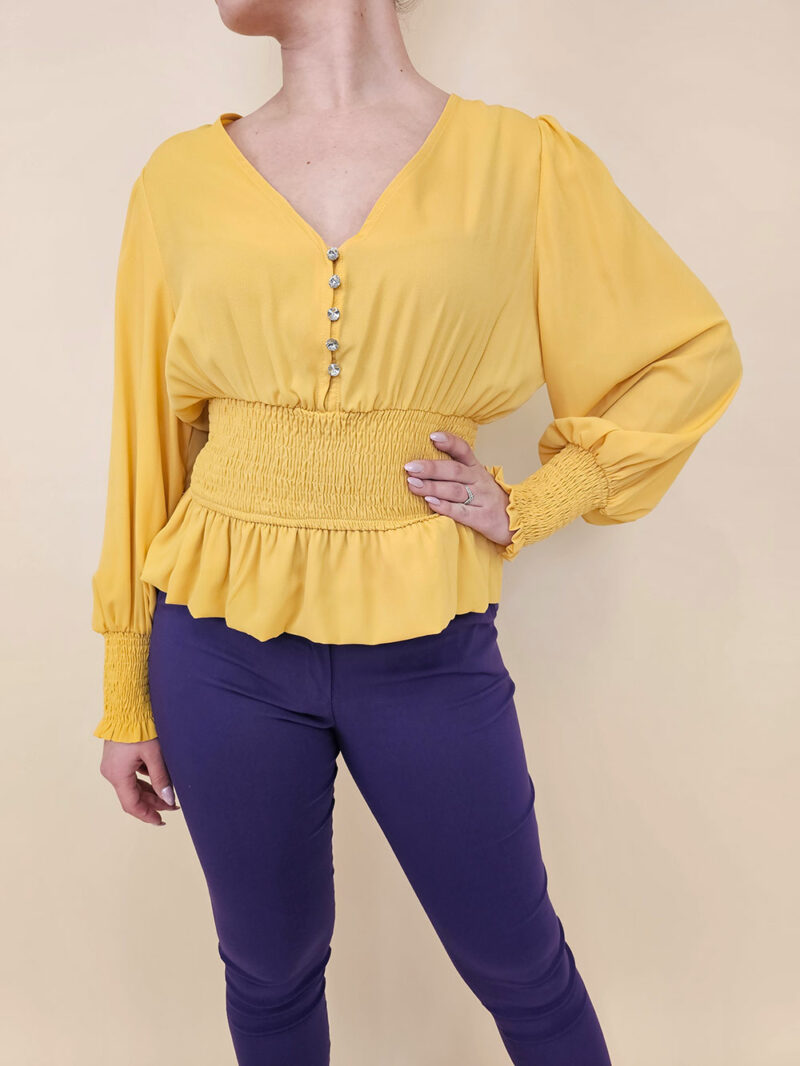 Bluza 36 Beebe - senape - Slika 3