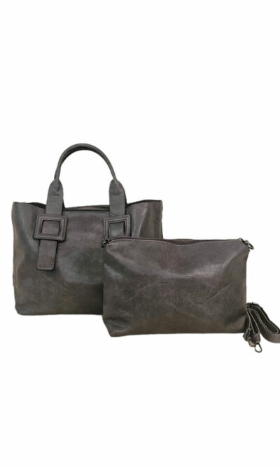Torba 60 - 2u1 kožna kopča - grey