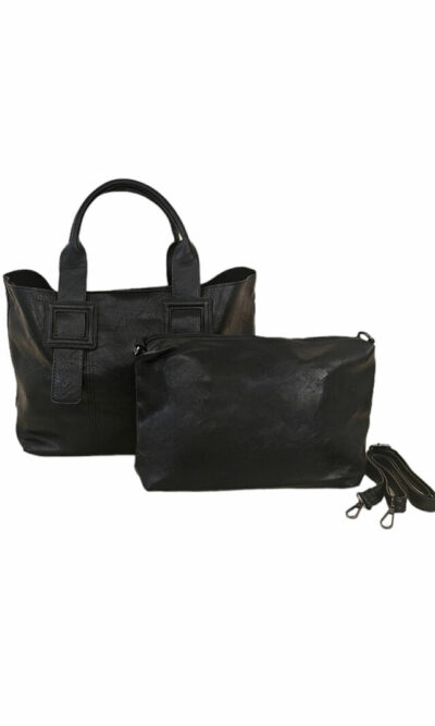Torba 60 - 2u1 kožna kopča - black