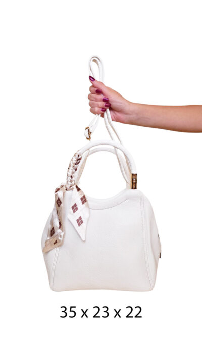Torba 24 - lady saten bow - white