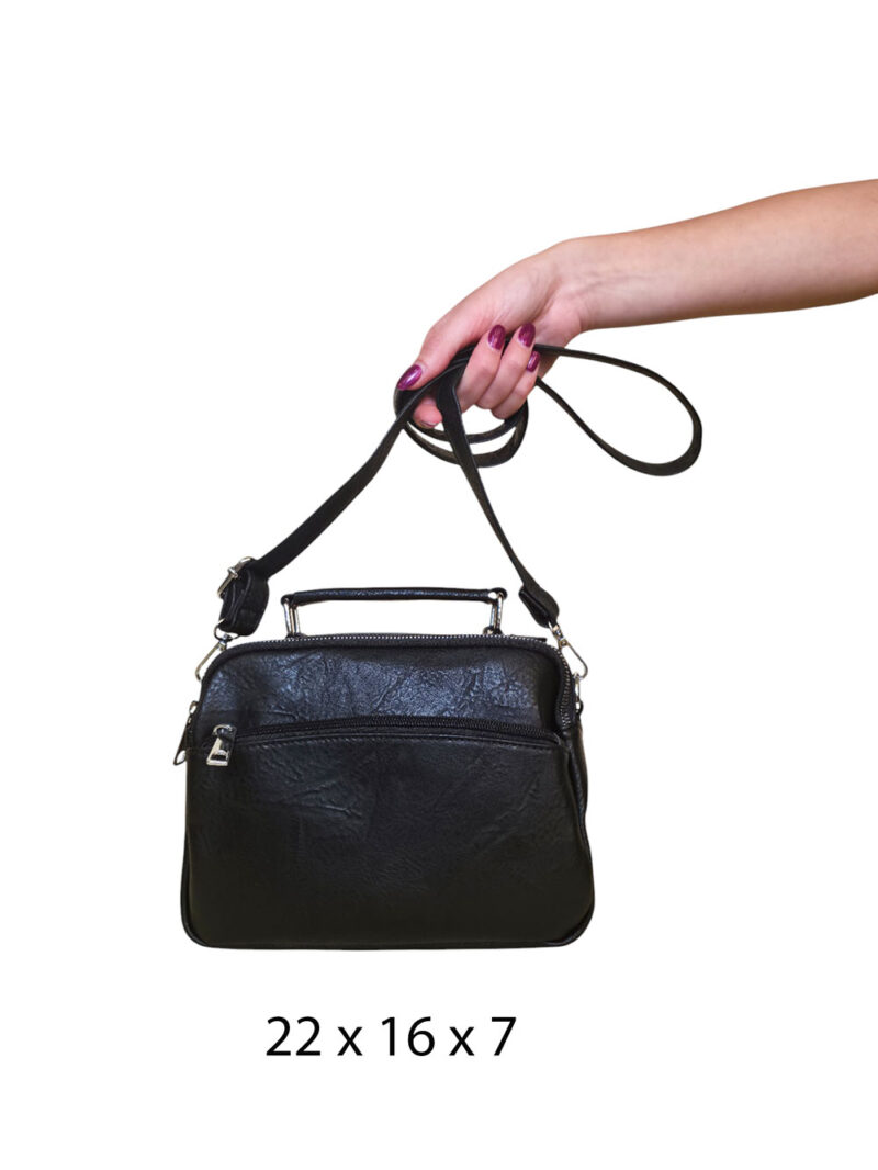 Torba 18 - mala 2 pretinca & 2 džepa - black