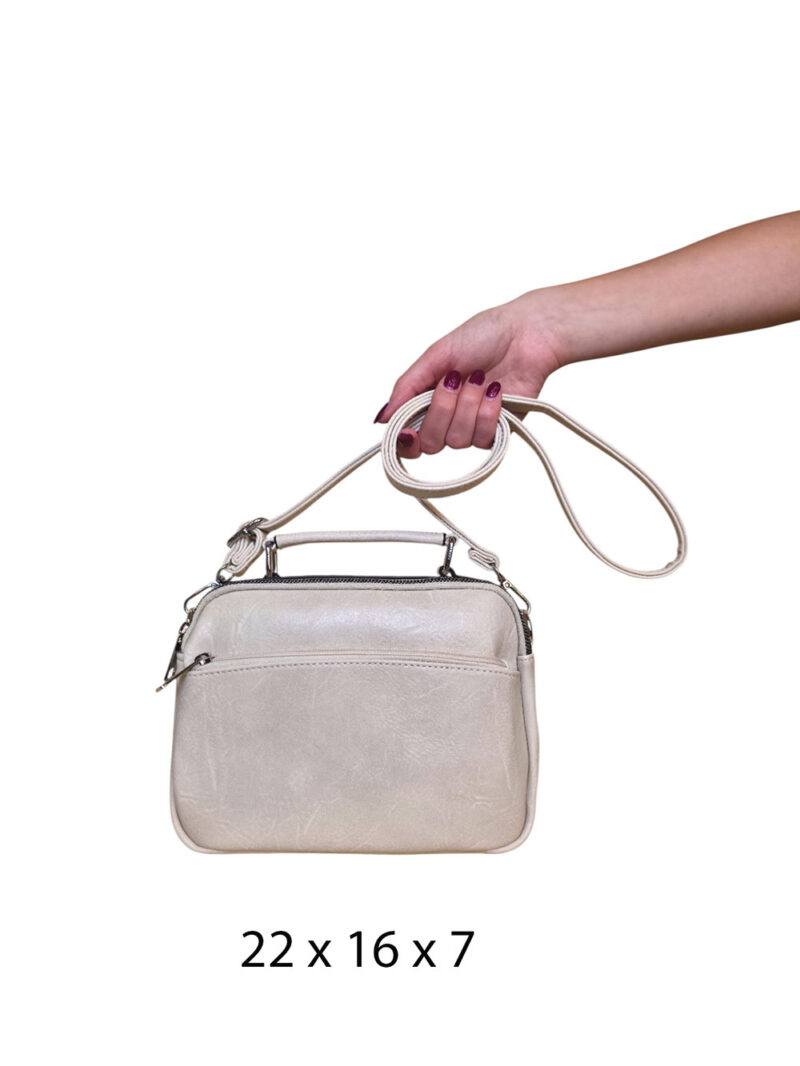 Torba 18 - mala 2 pretinca & 2 džepa - beige