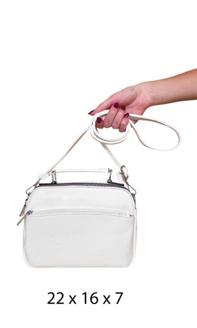 Torba 18 - mala 2 pretinca & 2 džepa - white