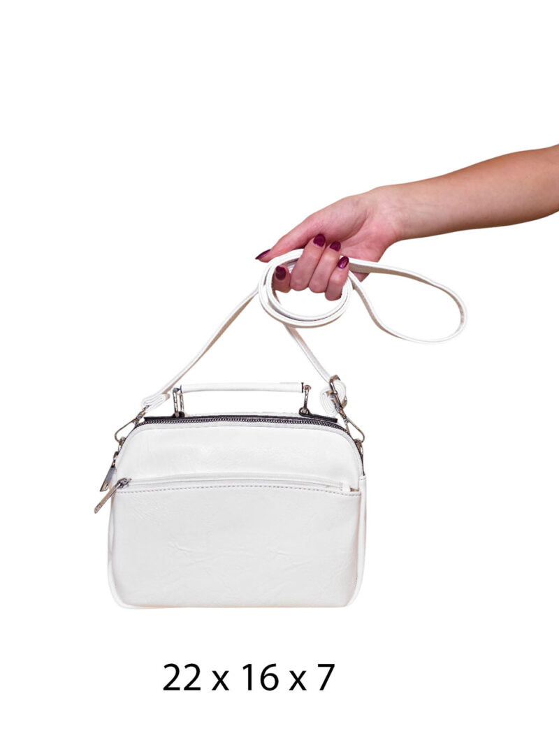 Torba 18 - mala 2 pretinca & 2 džepa - white