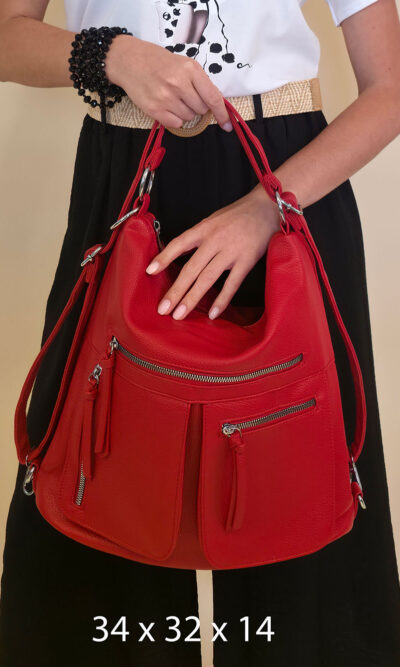 Torba 28 - big/2bag pockets - red