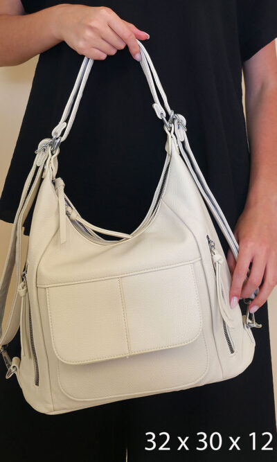 Torba 28 - big/medium bag pockets - beige