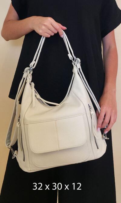 Torba 28 - big/medium bag pockets - beige