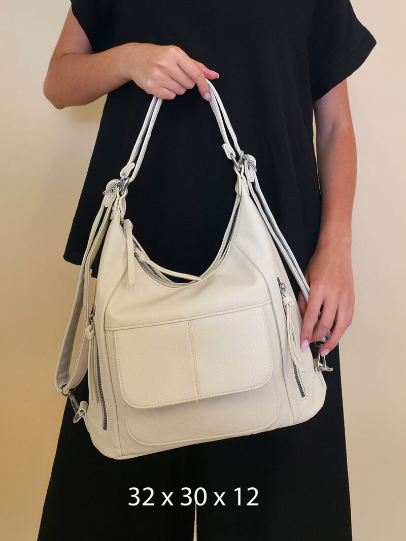Torba 28 - big/medium bag pockets - beige