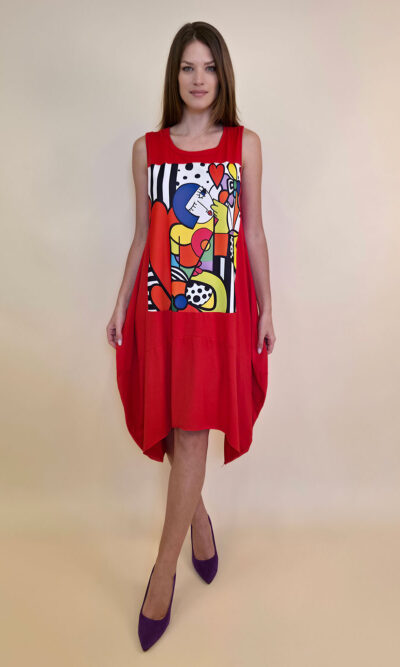 Haljina 42 Quilca  - red - Art Girl