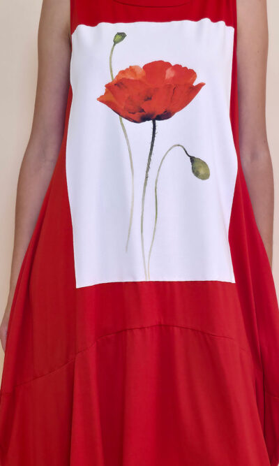 Haljina 42 Quilca  - red - Poppy