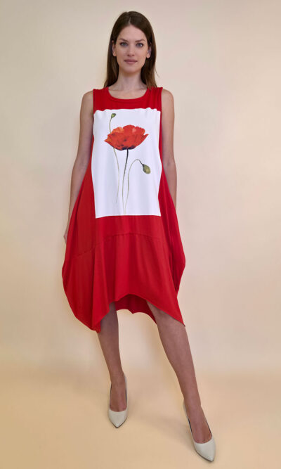 Haljina 42 Quilca  - red - Poppy