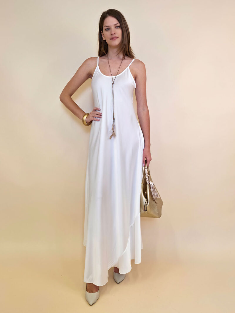 Haljina+ogrlica /pojas 30 Marrakesh - saten UN - white