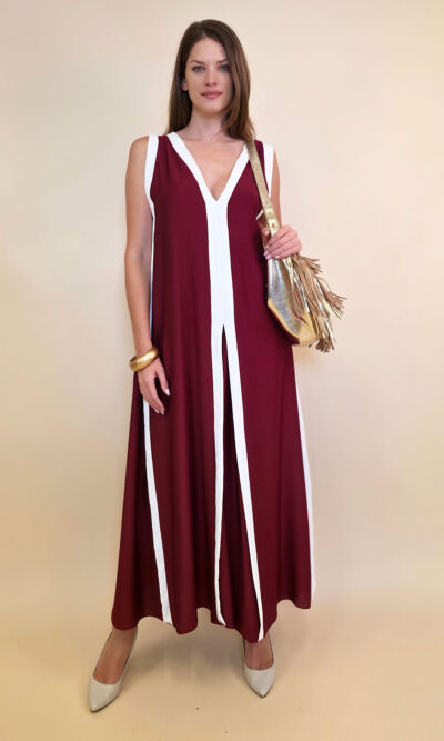 Haljina 40 Annabella - viscose UN lajsne - burgundy