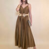 Haljina 37 Atlanta - saten UN plisse - d.gold