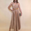 Haljina 37 Atlanta - saten UN plisse - beige