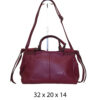 Torba 36 - big classic lady - d.red