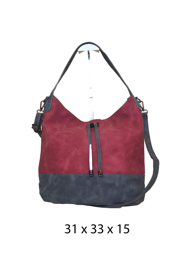 Torba 42 - vreća suede bicolor - red