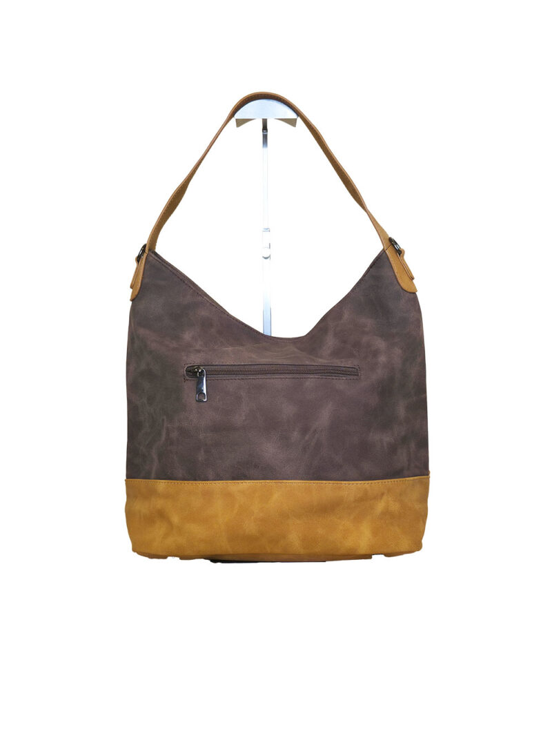 Torba 42 - vreća suede bicolor - coffee