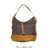 Torba 42 - vreća suede bicolor - coffee