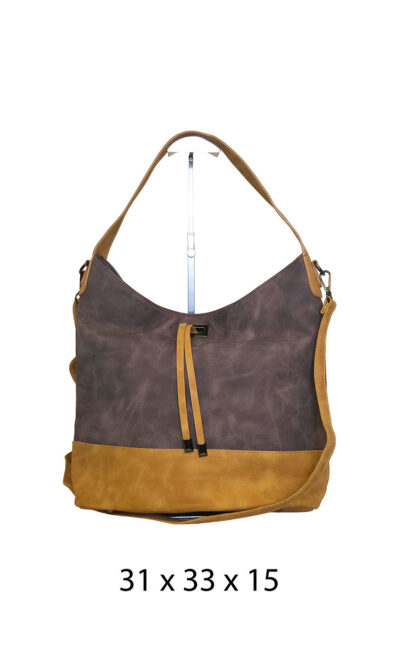 Torba 42 - vreća suede bicolor - coffee