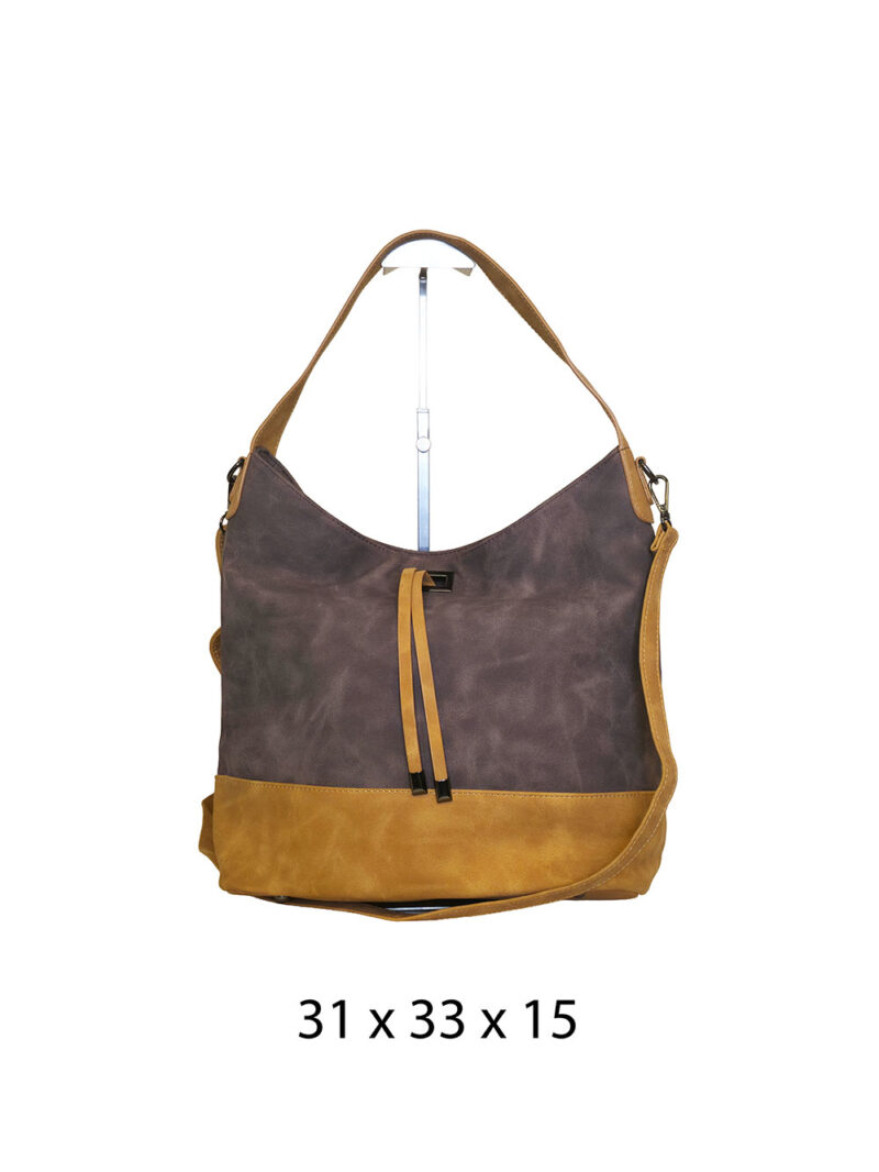 Torba 42 - vreća suede bicolor - coffee