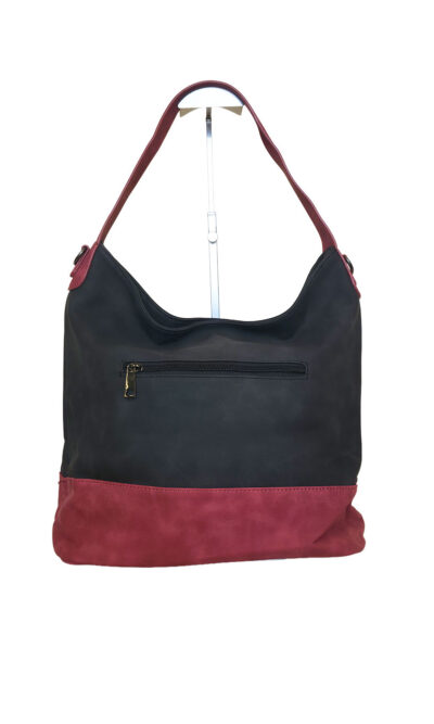 Torba 42 - vreća suede bicolor - black/red