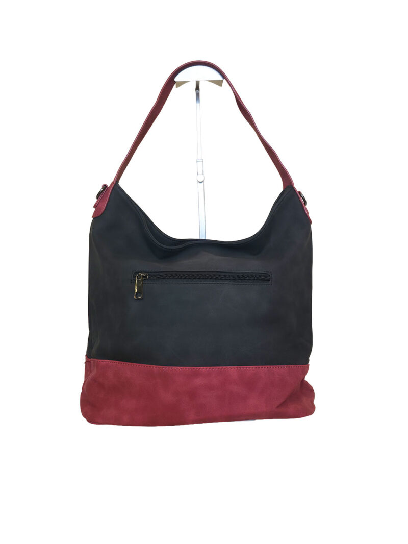 Torba 42 - vreća suede bicolor - black/red