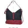 Torba 42 - vreća suede bicolor - black/red