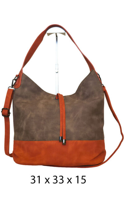 Torba 42 - vreća suede bicolor - camel