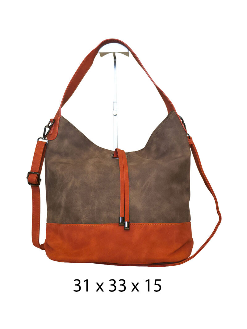 Torba 42 - vreća suede bicolor - camel