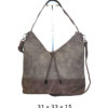 Torba 42 - vreća suede bicolor - khaki